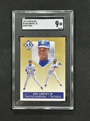 KEN GRIFFY JR. 1991 Fleer Ultra #4 SGC 9 Seattle Mariners SP - Imagem 1 de 2