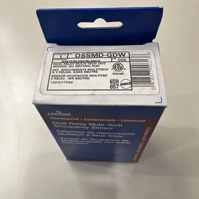 Sensor de ocupación multitecnológico doble relé Leviton OSSMD-MDW Foto 1 de 3