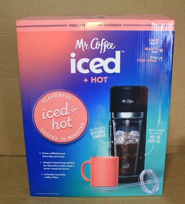 Mr. Coffee Cafetera Helada y Caliente con Vaso de 22 Onzas - Negra NUEVA CAJA ABIERTA Foto 1 de 2