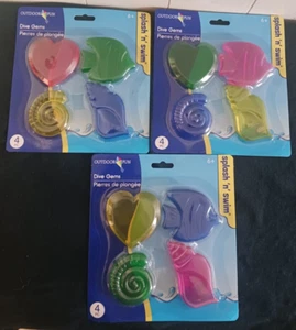 outdoor Fun Dive Gems Pool Toys 4 count each (3 Pack) Total 12 gems - Picture 1 of 12