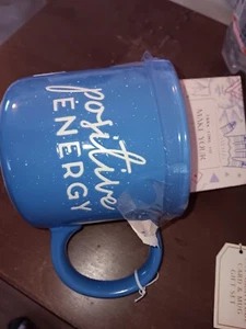 NEW Eccolo Positive Energy Coffee Cup Mug Cocoa Over Sized W/ Energy Cards - Picture 1 of 4