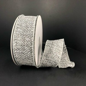 4 inch wired burlap ribbon