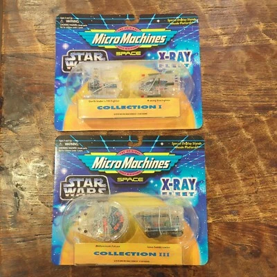 LOTE MICRO MÁQUINAS - FLOTA DE RAYOS X DE STAR WARS--TIE FIGHTER, AWING, HALCON, SANDCRAWLER Foto 1 de 4