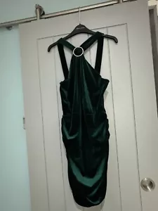 Green Velvet Dress Size14 Quiz - Picture 1 of 5
