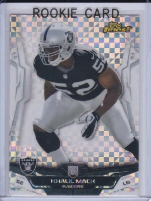 KHALIL MACK ROOKIE CARD 2014 Topps Finest X-FRACTOR RARE RC Football Raiders! - Image 1 of 2
