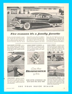 1953 Buick Roadmaster automobile print ad family vehicle ephemera power steering - Picture 1 of 3