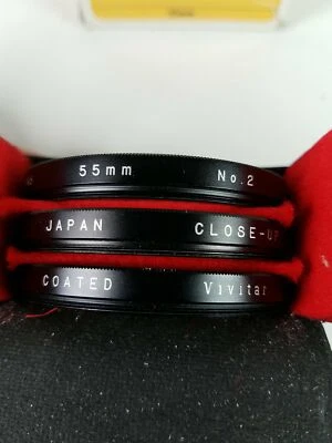 Vivitar 55mm +1 +2 +4 Close-Up Lens Set - Image 1 of 4