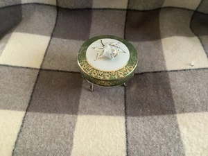 Vintage Limoges France Porcelain Footed Trinket Box - Picture 1 of 3