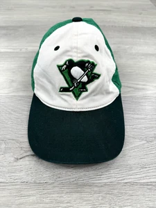 Pittsburgh Penguins Hat Cap Green Adjustable NHL Rare Sample St Patricks Day - Picture 1 of 17