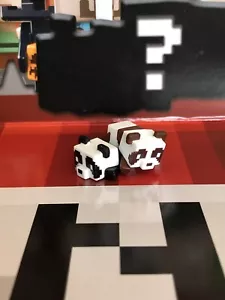 New Mattel Minecraft Mini-Figure TNT Series 25 Two Pandas Chase Figure Rare - Picture 1 of 1