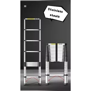 Stainless steel safety ladder telescopic ladder straight ladder - Picture 1 of 4