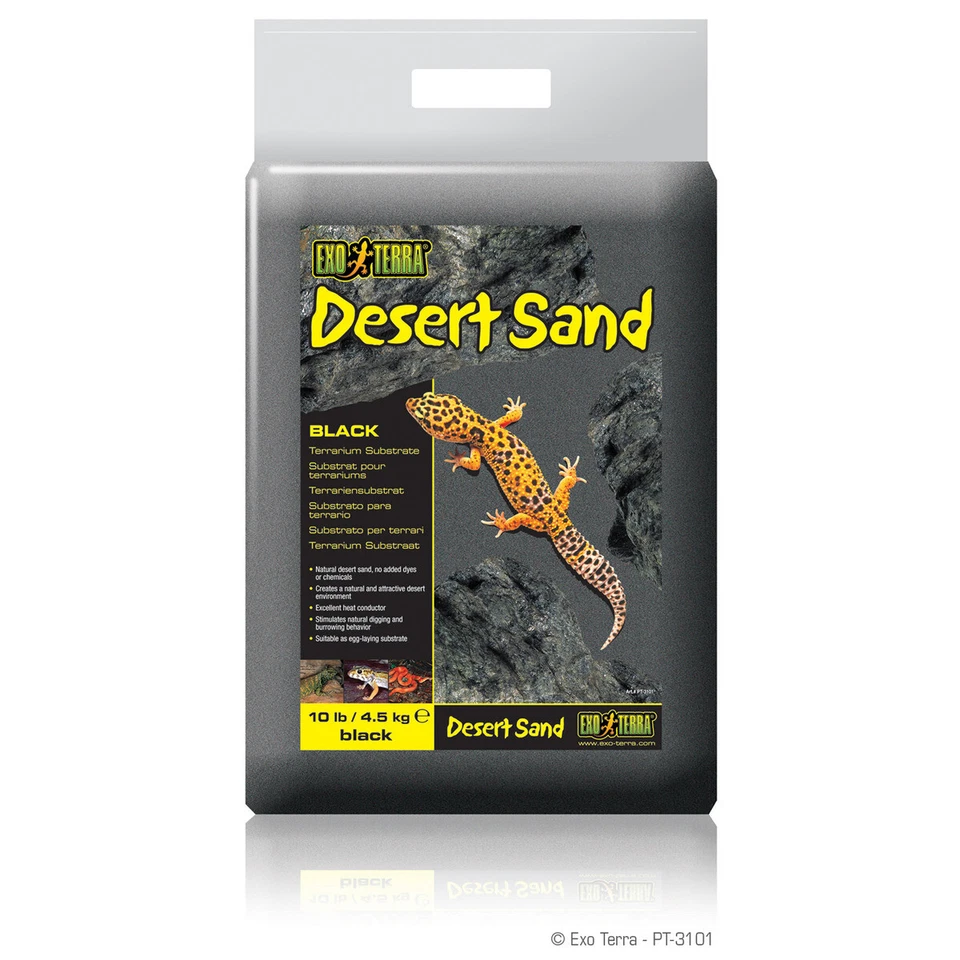 Exo Terra Desert Sand - natürlicher Wüstensand, schwarz, 4,5 kg,