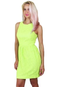 CYNTHIA STEFFE Damen Limettenkleid mit Spitze, Größe 10. NEU mit Etikett (Original $ 248) - Bild 1 von 5