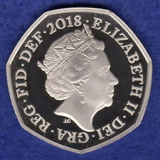 Great Britain 2018 Proof 50p, 50 Pence Coin, Shield Design (Ref. t6314)