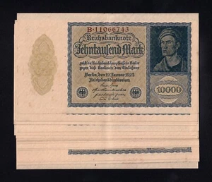 F.C. ALEMANIA GERMANY , LOTE 20 X 10000 MARK 1922 , EBC- ( XF- ) , P.72 - Imagen 1 de 2