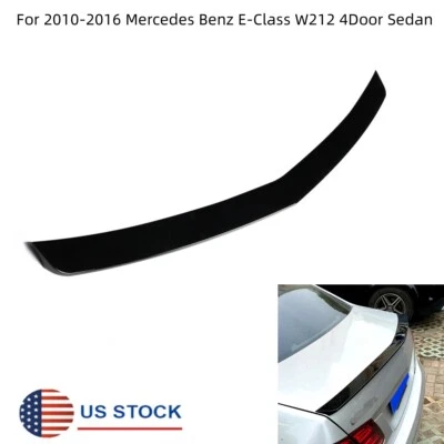 Glossy Black Trunk Spoiler For 2010-2016 Mercedes Benz E-Class W212 4Door Sedan - Imagem 1 de 4