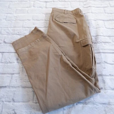 Calça masculina Exofficio cáqui lona algodão caminhada ao ar livre 38x32 - Imagem 1 de 4