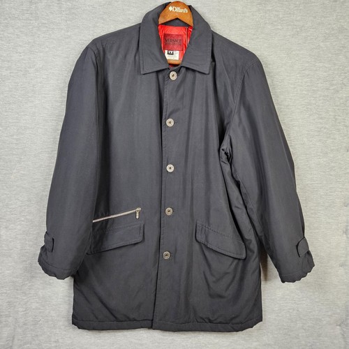 Versace Jeans Couture Cappotto Uomo Vintage Nero con Bottoni Taglia XL