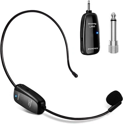 Wireless Microphone Headset for PA System, XIAOKOA Handheld Headset Microphone 2