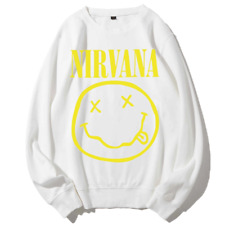 Rainbow Nirvana Unisex Sweatshirt Nirvana Smiley Face Aesthetic Sweatshirt Logo