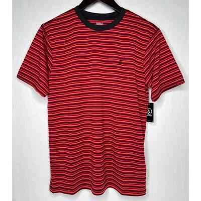 Camiseta de algodão listrada Volcom masculina três histórias GG - Imagem 1 de 4