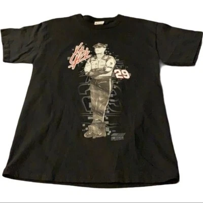 Vintage Kevin Harvick T-shirt Mens Medium Nascar Racing Cars Black Casual - Image 1 of 4