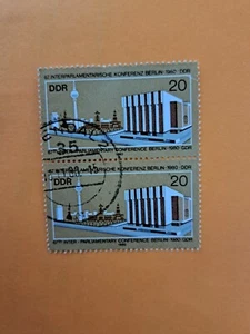 Germany. DDR. Pair. 20 Pfennig. Used. Off paper. - Picture 1 of 1