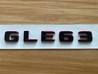 Gloss Black Red GLE63 Number Letters Rear Trunk Badge Emblem for Mercedes Benz Mercedes-Benz GLE