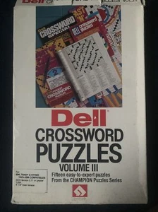 VINTAGE RARE Dell Crossword Puzzles Volume 3 IBM, Tandy 5.25' Floppy (COMPLETE) - Picture 1 of 4