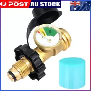 POL Propane Tank Adapters with Gauge for Propane Cylinder BBQ Gas Grill Heater - Picture 1 of 12
