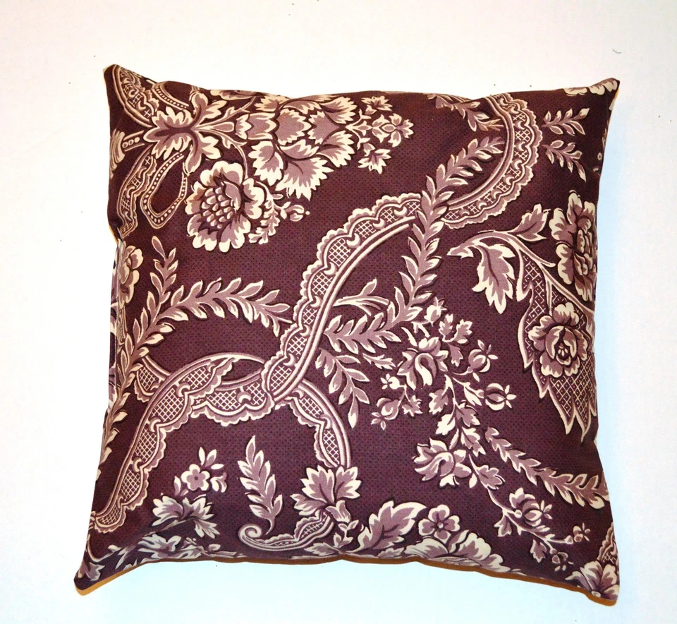Handmade Violet Floral Decorative Toss Throw Fashion Pillow - Image 1 of 1