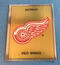 1988 - 89 Panini Stickers #34 Detroit Red Wings Foil Team Logo NHL