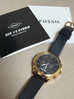 Fossil Gen 6 Touchscreen Smartwatch FTW7064  Ladies Smoke 44mm Japan Rare - Image 1 of 4