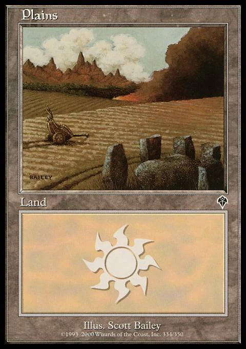 Plains (334) ~ Near Mint Invasion MTG Magic UltimateMTG Land Card - Image 1 of 1