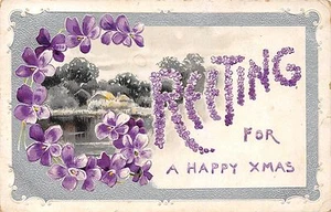 POSTKARTE GRUSS WEIHNACHTEN Blumen - Bild 1 von 1