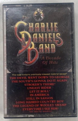 THE CHARLIE DANIELS BAND - A DECADE OF HITS - CASSETTE 1983 - Image 1 of 4
