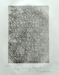 Grabado abstracto a prueba de artista de Tim Harrison (b1952) - Imagen 1 de 4