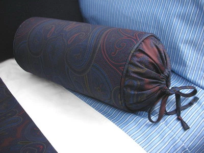 NUEVO Personalizado Ralph Lauren Driver Paisley Cuello Almohada Cuello Rollo Azul Marino Foto 1 de 3