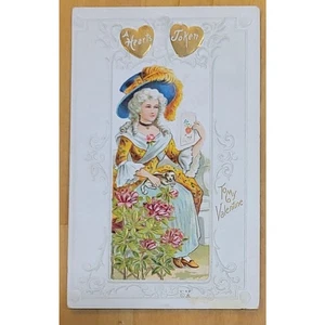 Postal en relieve de mujer victoriana "A mi San Valentín" - 1907-1915 - Imagen 1 de 2