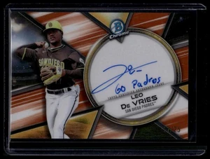 Auto 2025 Bowman Chrome #PCS-LD Leo De Vries Prime Chrome Signatures Orange /25 - Bild 1 von 2