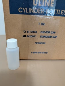 Natural Cylinder Bottles - 72pc- 1 oz, Standard Cap - Picture 1 of 4