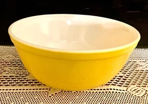 Vintage Pyrex hellgelbe Rührschüssel 403 2 1/2 Quart aus den 50er Jahren makellos - Bild 1 von 10