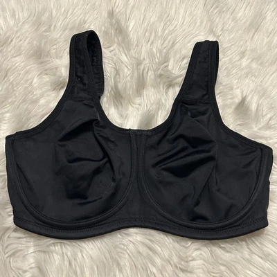 Wacoal 34DD Sports Bra Black Simone Maximum Support 855170 Underwire - Image 1 of 4