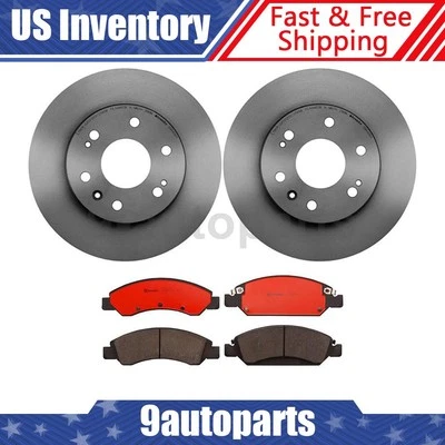 Kit de frenos delanteros Brembo rotores de disco pastillas de cerámica para Chevrolet Tahoe 2008-2013 Foto 1 de 4