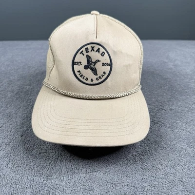 Texas Field & Gear Snap Back Trucker Hat Adjustable Hunting Fishing Rope Tan - Image 1 of 4