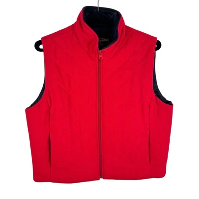 Chaleco Woolrich Vintage 100% Lana Cremallera Completa Acolchado Forrado Cuello Simulado Para Mujer Talla L Foto 1 de 4