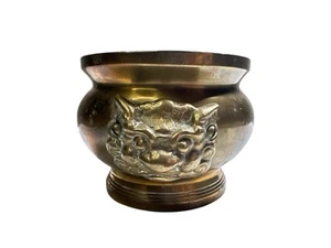 Bruciatore di incenso vintage marca Lotus Foo Dog in ottone massiccio pesante - Foto 1 di 7