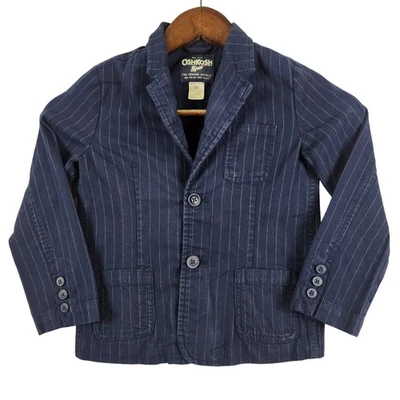 Blazer OshKosh B'gosh Niños 5T Azul Marino Rayas Algodón Chaqueta No Estructurada Foto 1 de 4
