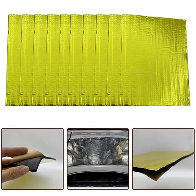 10PCS Sheets Sound Deadening Damping Mat Car Silent Compact Van Proofing 5mm - Image 1 of 4