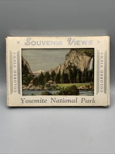 Caja original vintage de vistas de recuerdo del Parque Nacional de Yosemite, 18 tarjetas. 3,75”x2,5” - Imagen 1 de 11